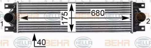 BEHR HELLA Service 8ML 376 700-641 - Интеркулер (охладител за въздуха на турбината) vvparts.bg