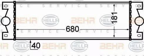 BEHR HELLA Service 8ML 376 776-521 - Интеркулер (охладител за въздуха на турбината) vvparts.bg