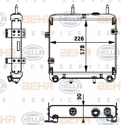 BEHR HELLA Service 8MO 376 725-291 - Маслен радиатор, двигателно масло vvparts.bg