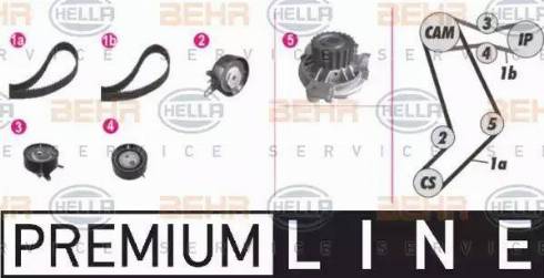 BEHR HELLA Service 8MP 376 804-841 - Водна помпа+ к-кт ангренажен ремък vvparts.bg