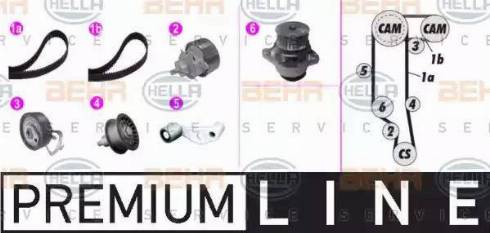 BEHR HELLA Service 8MP 376 801-841 - Водна помпа+ к-кт ангренажен ремък vvparts.bg