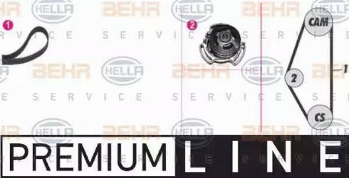 BEHR HELLA Service 8MP 376 801-821 - Водна помпа+ к-кт ангренажен ремък vvparts.bg