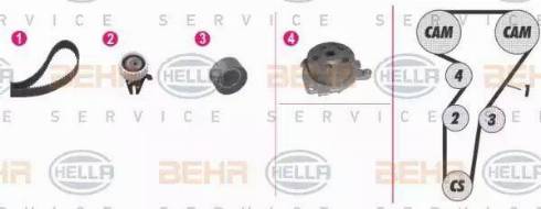 BEHR HELLA Service 8MP 376 803-831 - Водна помпа+ к-кт ангренажен ремък vvparts.bg