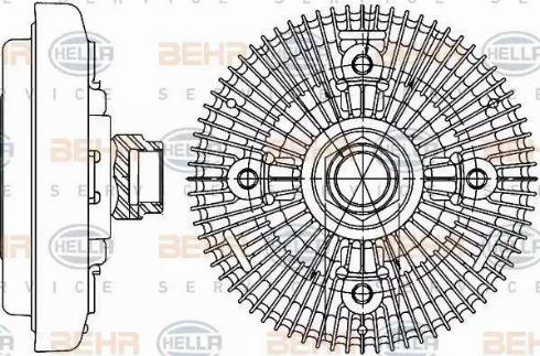 BEHR HELLA Service 8MV 376 906-651 - Съединител, вентилатор на радиатора vvparts.bg