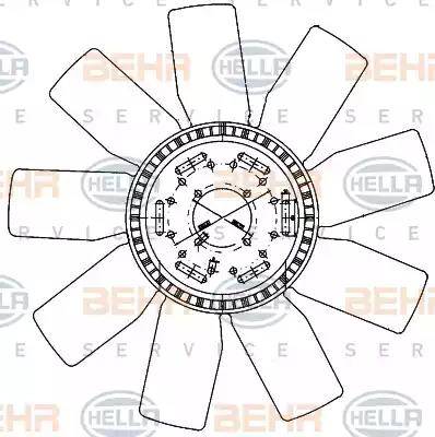 BEHR HELLA Service 8MV 376 906-631 - Перка, охлаждане на двигателя vvparts.bg