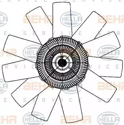 BEHR HELLA Service 8MV 376 906-741 - Вентилатор, охлаждане на двигателя vvparts.bg