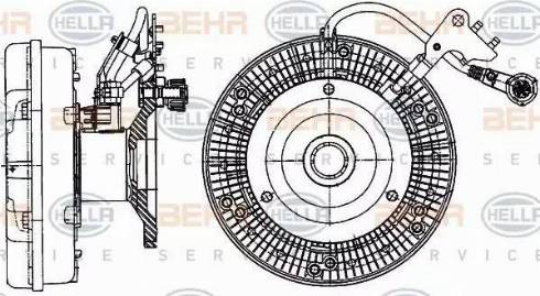 BEHR HELLA Service 8MV 376 906-711 - Съединител, вентилатор на радиатора vvparts.bg