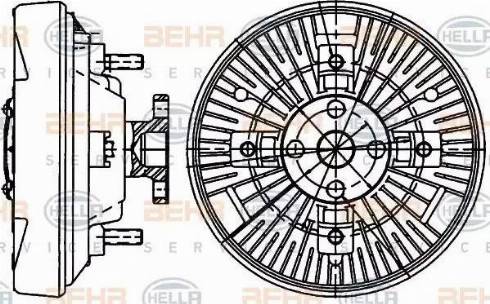 BEHR HELLA Service 8MV 376 907-201 - Съединител, вентилатор на радиатора vvparts.bg