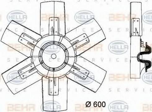 BEHR HELLA Service 8MV 376 730-761 - Вентилатор, охлаждане на двигателя vvparts.bg