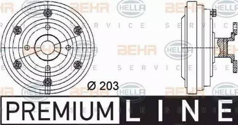 BEHR HELLA Service 8MV 376 731-281 - Съединител, вентилатор на радиатора vvparts.bg