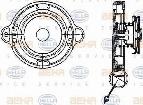 BEHR HELLA Service 8MY 376 742-001 - Капачка, радиатор vvparts.bg