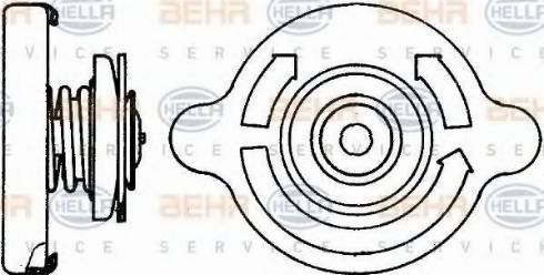 BEHR HELLA Service 8MY 376 742-221 - Капачка, радиатор vvparts.bg