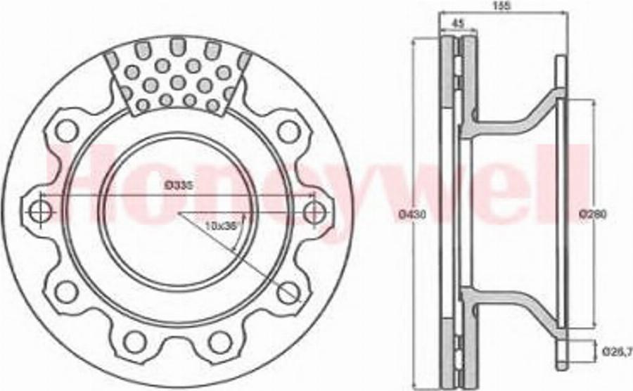 BENDIX 569020B - Спирачен диск vvparts.bg