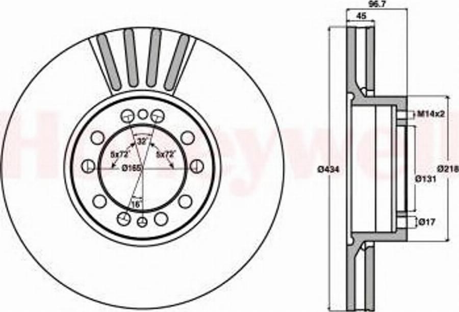 BENDIX 569113B - Спирачен диск vvparts.bg