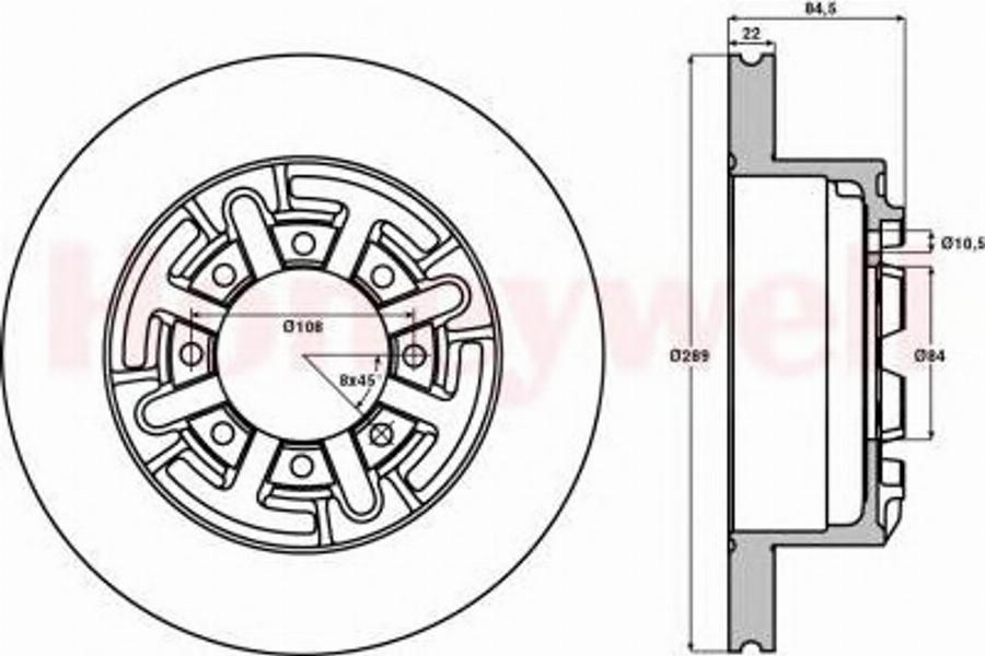 BENDIX 562469B - Спирачен диск vvparts.bg