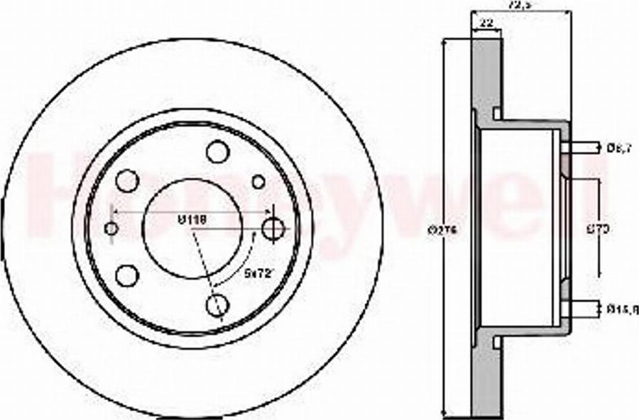 BENDIX 562478B - Спирачен диск vvparts.bg