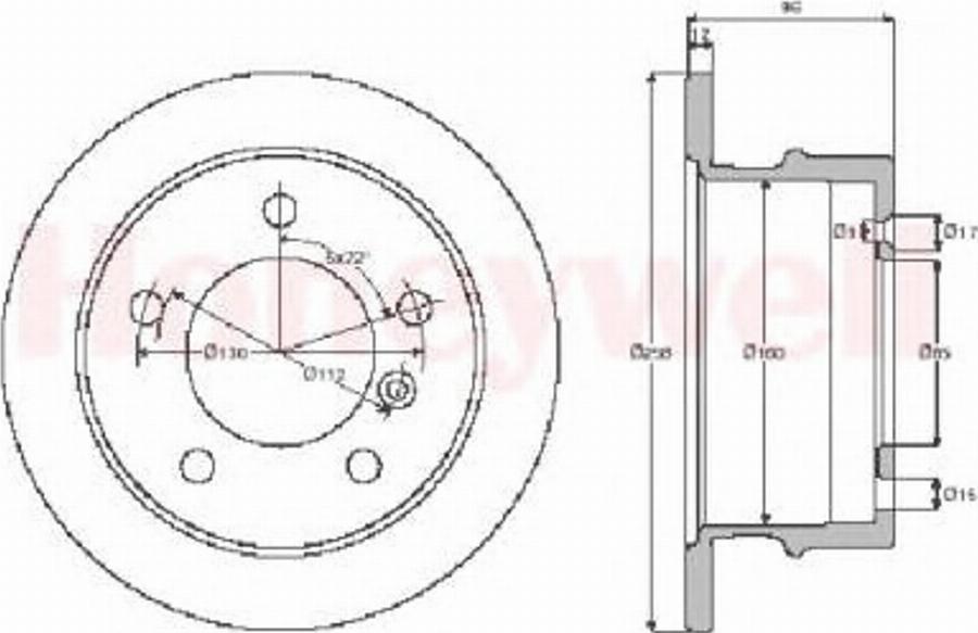 BENDIX 562473B - Спирачен диск vvparts.bg