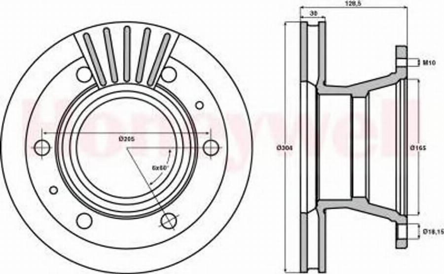 BENDIX 567127B - Спирачен диск vvparts.bg