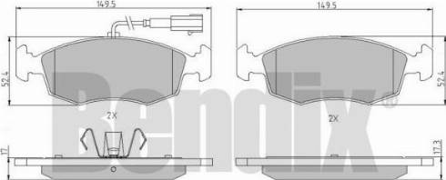 BENDIX 510906 - Комплект спирачно феродо, дискови спирачки vvparts.bg