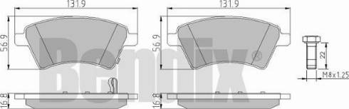 BENDIX 510533 - Комплект спирачно феродо, дискови спирачки vvparts.bg