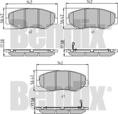 BENDIX 510699 - Комплект спирачно феродо, дискови спирачки vvparts.bg