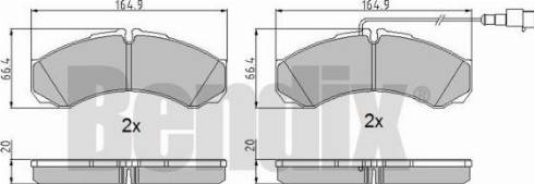 BENDIX 510655 - Комплект спирачно феродо, дискови спирачки vvparts.bg