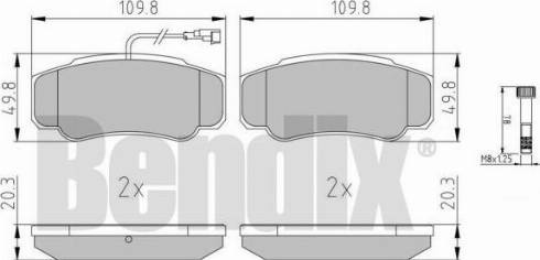 BENDIX 510657 - Комплект спирачно феродо, дискови спирачки vvparts.bg