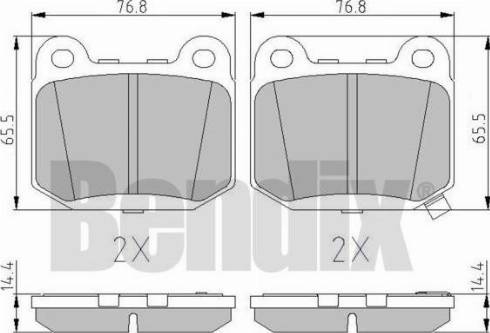 BENDIX 510666 - Комплект спирачно феродо, дискови спирачки vvparts.bg