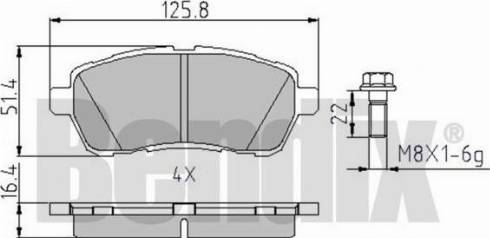 BENDIX 510630 - Комплект спирачно феродо, дискови спирачки vvparts.bg