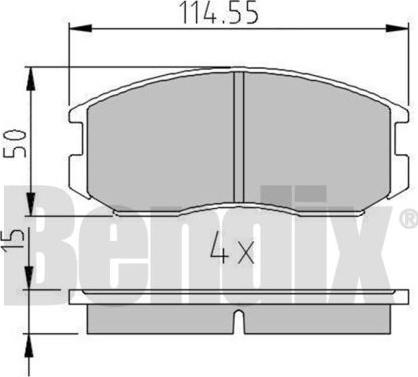 BENDIX 510094 - Комплект спирачно феродо, дискови спирачки vvparts.bg