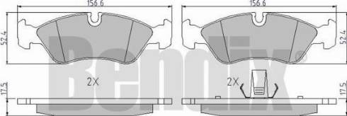 BENDIX 510058 - Комплект спирачно феродо, дискови спирачки vvparts.bg