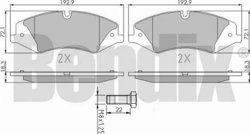 BENDIX 510001 - Комплект спирачно феродо, дискови спирачки vvparts.bg