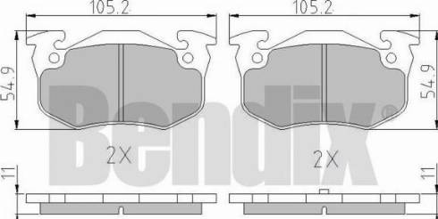 BENDIX 510036 - Комплект спирачно феродо, дискови спирачки vvparts.bg