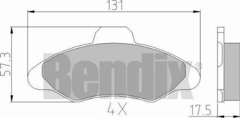 BENDIX 510029 - Комплект спирачно феродо, дискови спирачки vvparts.bg