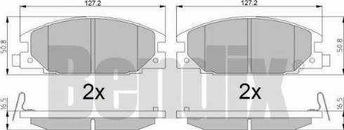 BENDIX 510153 - Комплект спирачно феродо, дискови спирачки vvparts.bg