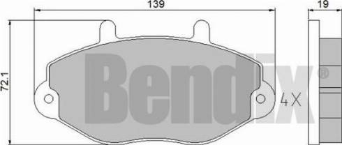 BENDIX 510152 - Комплект спирачно феродо, дискови спирачки vvparts.bg