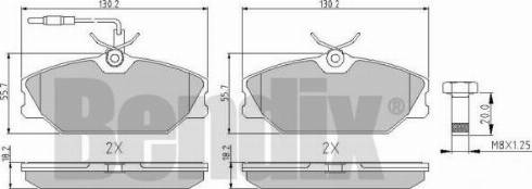 BENDIX 510169 - Комплект спирачно феродо, дискови спирачки vvparts.bg