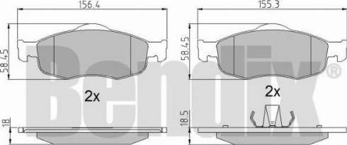 BENDIX 510166 - Комплект спирачно феродо, дискови спирачки vvparts.bg