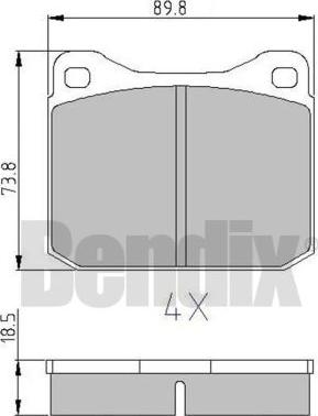 BENDIX 510111 - Комплект спирачно феродо, дискови спирачки vvparts.bg