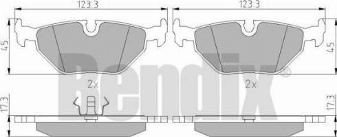 BENDIX 510134 - Комплект спирачно феродо, дискови спирачки vvparts.bg