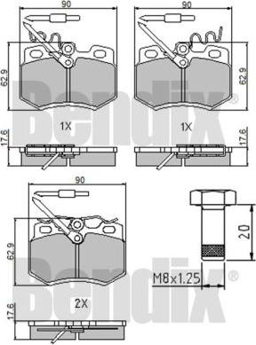 BENDIX 510120 - Комплект спирачно феродо, дискови спирачки vvparts.bg