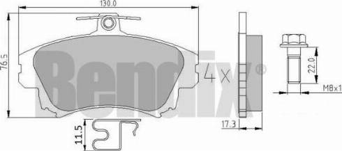 BENDIX 510354 - Комплект спирачно феродо, дискови спирачки vvparts.bg