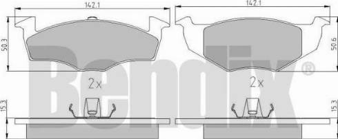 BENDIX 510366 - Комплект спирачно феродо, дискови спирачки vvparts.bg