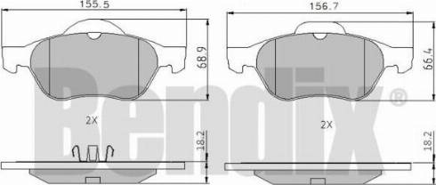 BENDIX 510376 - Комплект спирачно феродо, дискови спирачки vvparts.bg