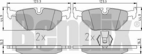 BENDIX 510290 - Комплект спирачно феродо, дискови спирачки vvparts.bg