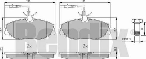 BENDIX 510292 - Комплект спирачно феродо, дискови спирачки vvparts.bg