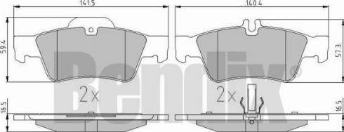 BENDIX 510214 - Комплект спирачно феродо, дискови спирачки vvparts.bg