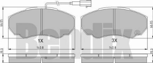 BENDIX 510210 - Комплект спирачно феродо, дискови спирачки vvparts.bg