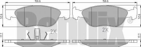 BENDIX 510279 - Комплект спирачно феродо, дискови спирачки vvparts.bg