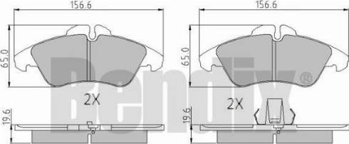 BENDIX 510270 - Комплект спирачно феродо, дискови спирачки vvparts.bg